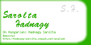 sarolta hadnagy business card